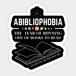 book abibliophobia Sticker